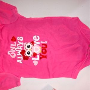 Size 12 months adorable owl onesie pink